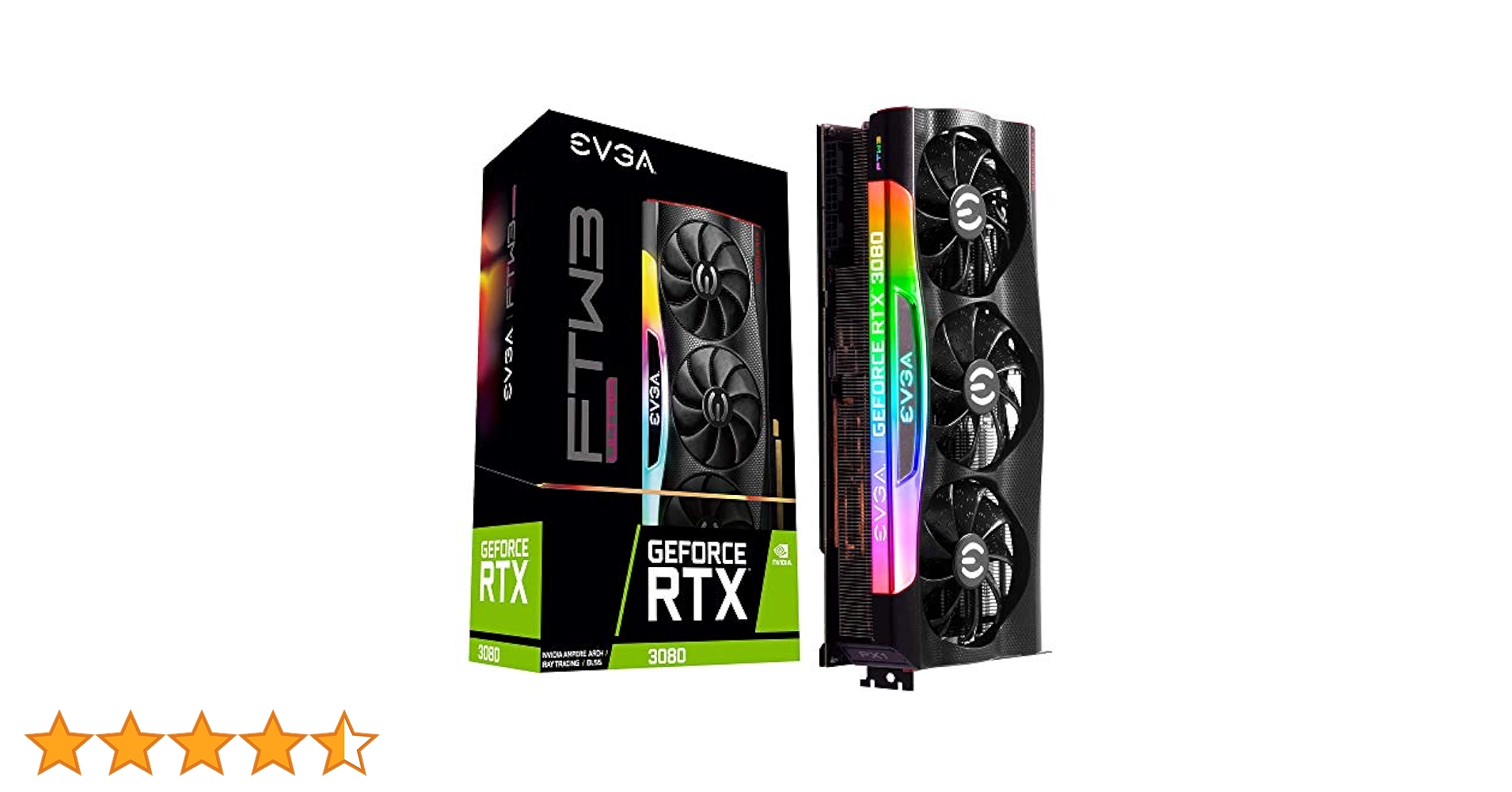 EVGA RTX 3080 FTW3 10gb グラフィックボード EVGA GeForce RTX 3080 FTW3 Ultra Gaming, 10G-P5-3897-KL
